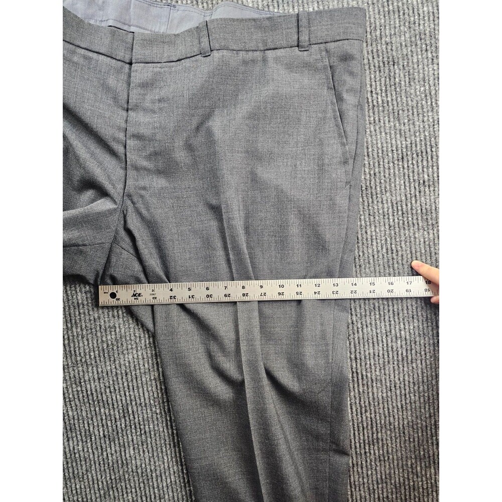 Men’s Gray Dress Pants Ash Samtani 46x30 Straight Leg Work Office Business Form View 5